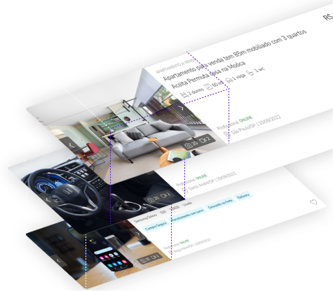 Imagem ilustrando o AdCard da OLX