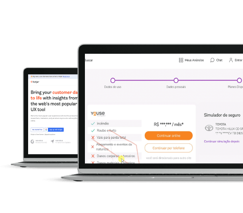 Imagem ilustrando os videos do Hotjar